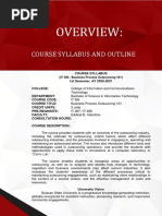 Overview: Overview:: Service Management Program Syllabi Course Syllabus and Outline