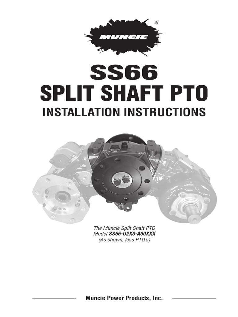 Split Shaft Pto: Installation Instructions | Unduh gratis PDF