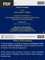 Electroplating-Objectives, Operations and Processes