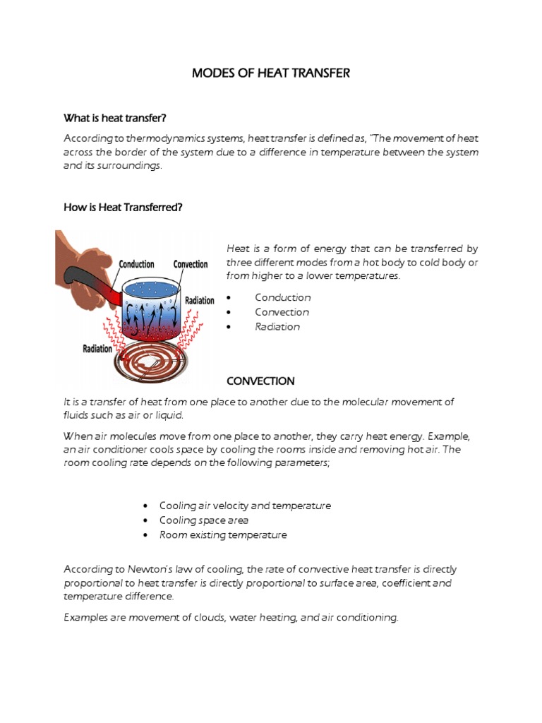 Understanding Heat Transfer Modes | PDF | Heat Transfer | Thermal ...