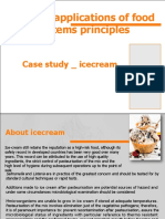 Advanced Applications of Food Safety Systems Principles: Case Study - Icecream