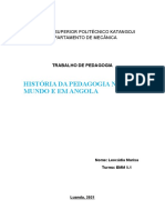 História da Pedagogia no Mundo e em Angola