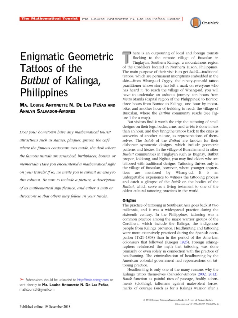 Kalinga Tattoos: Art and Meaning | PDF