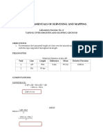 Ge 135 - Fundamentals of Surveying and Mapping: Laboratory Exercise No. 2 Taping Over Smooth and Sloping Ground