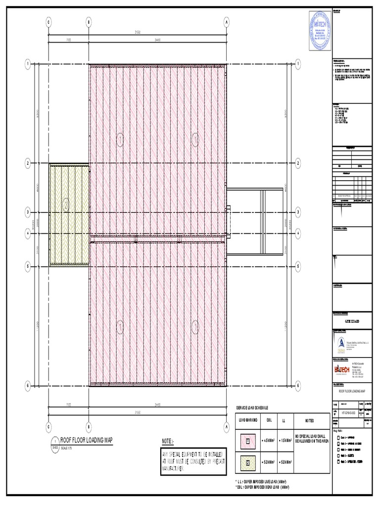 Roof Floor Loading Map: Note | PDF