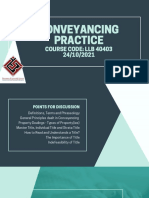 Conveyancing Practice - General Principles