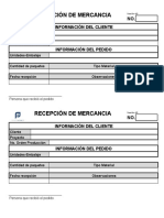 Formulario Recepcion de Mercancia