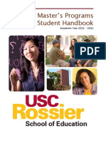 Rossier Masters Student Handbook 2011