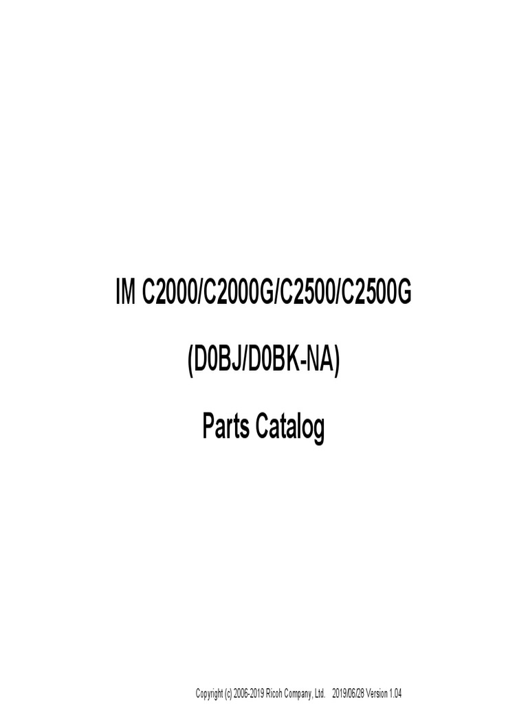 IM C2000 - Parts Catalog | PDF | Computer Engineering | Computing