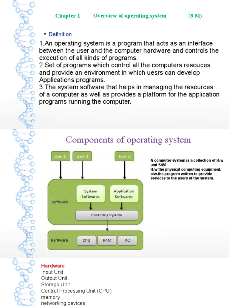 Chapter 1 Overview of Operating System (8 M) | PDF | Operating System ...