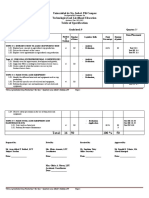 Topic: Table of Specification