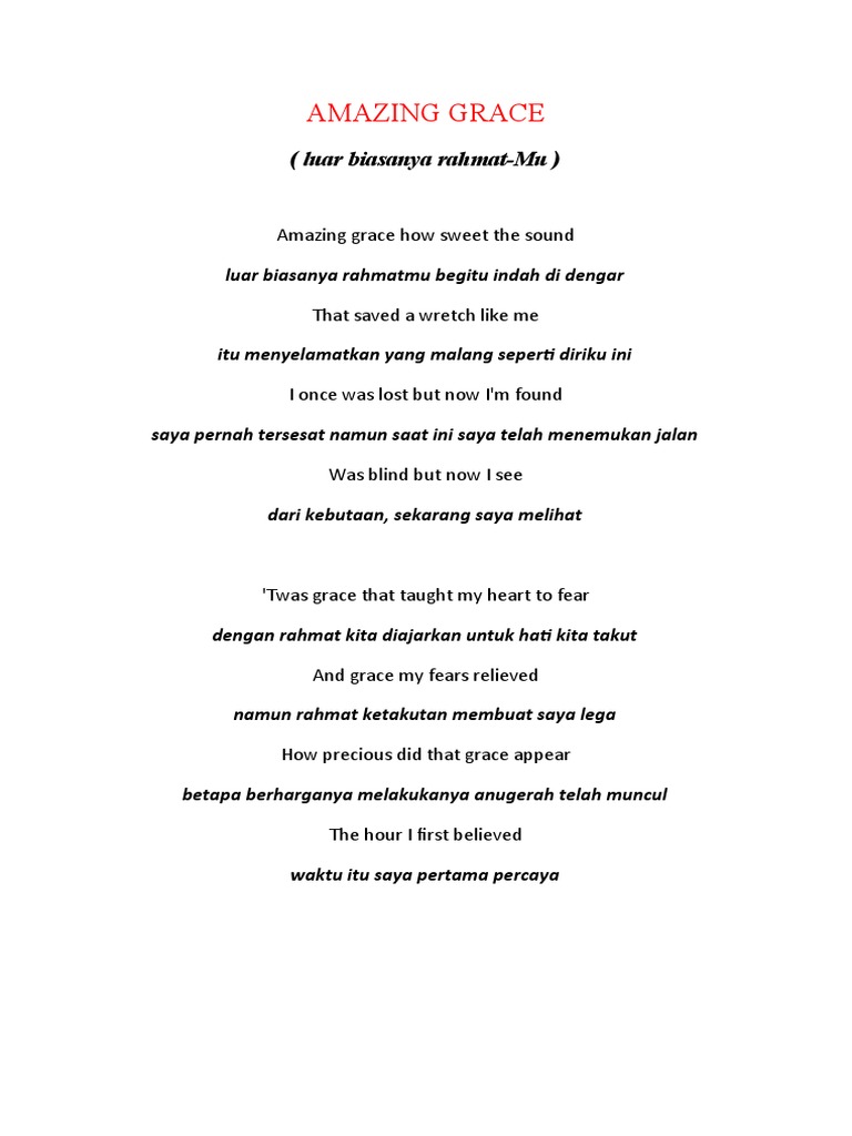 Amazing Grace Pdf