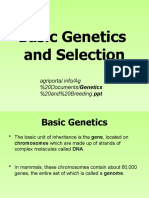 Basic Genetics and Selection: Agriportal - Info/ag Documents/Genetics and Breeding