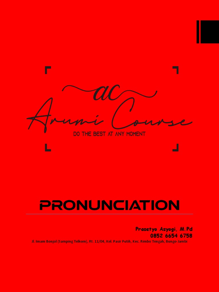 Materi Pronunciation PDF Consonant Vowel, 41 OFF