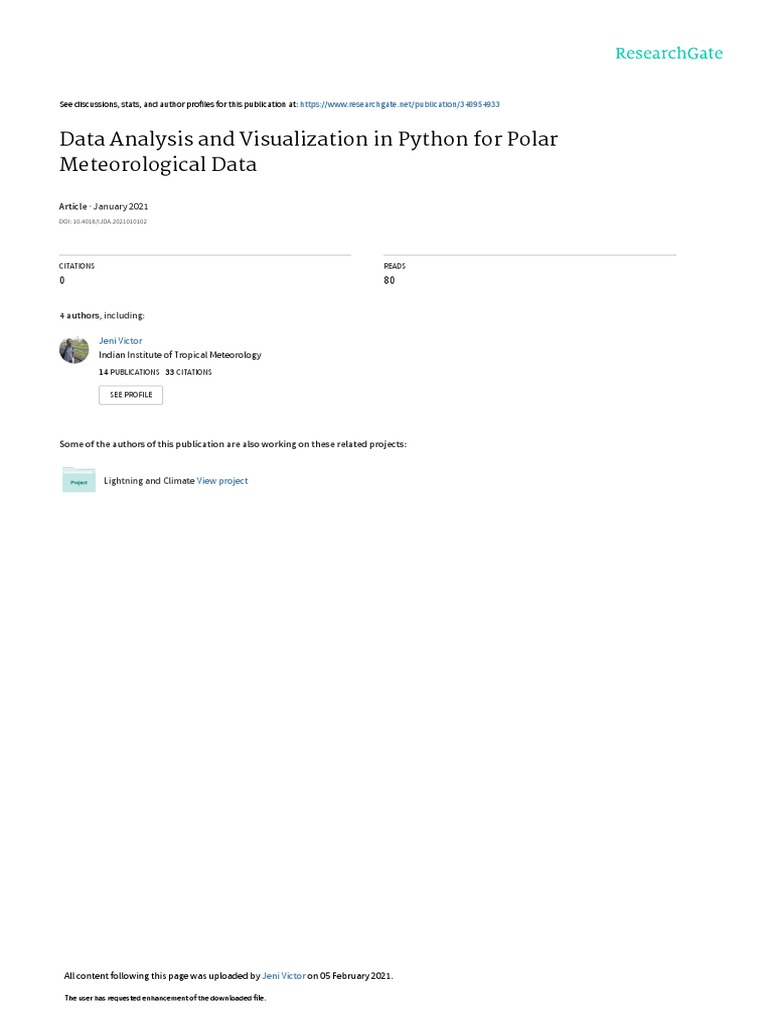 Data Analysis and Visualization in Python For Polar Meteorological Data ...