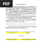 ACTA ADMINISTRATIVA