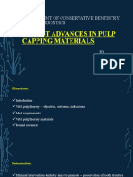 Recent Advances in Pulp Capping Materials