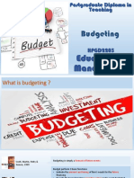 Postgraduate Diploma in Teaching Budgeting