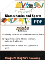 Biomechanics and Sports: Unit-8