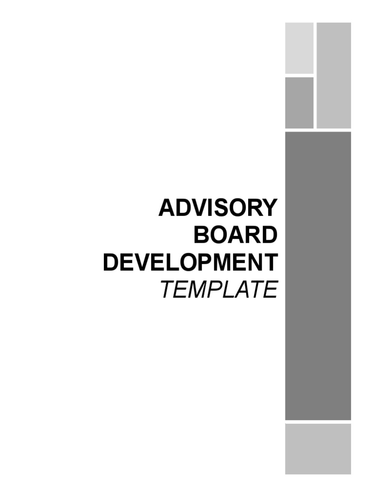The Advisory Board Development Template Pdf Board Of Directors