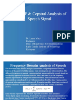 DFT, LP & Cepstral Analysis of Speech Signal