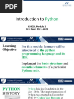 CS001L M2 Introduction To Python