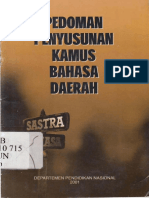 Pedoman Penyusunan Kamus Bahasa Daerah (2001)