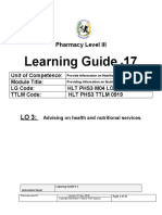 Learning Guide 17: Pharmacy Level III