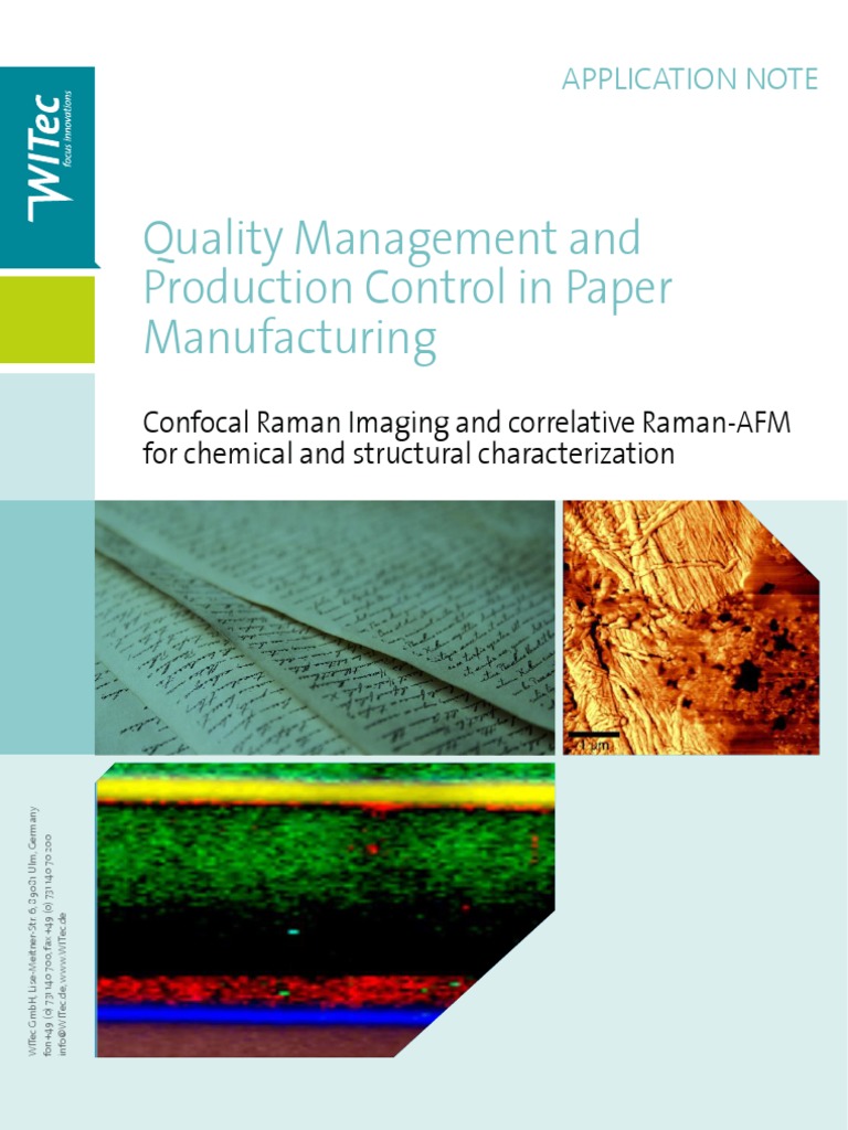 WITec AppNote Paper Manufacturing Web | PDF | Raman Spectroscopy ...