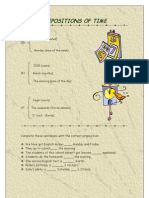 Prepositions of Time