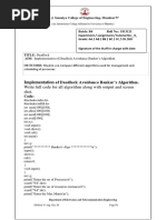 Implementation of Deadlock Avoidance Banker's Algorithm