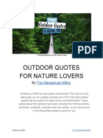 Outdoor Quotes For Nature Lovers: The Wanderlust Within