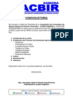 Convocatoria Junta de Profesores