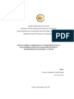 Ensayo Importancia de La Plataforma Legislativa