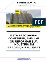 Está precisando Construir, Ampliar ou Reformar sua Industria em Bragança Paulista?