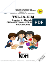 EIM 11 Q1 - Module1 Organizational Policies and Procedures For Student