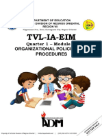 EIM 11 Q1 - Module1 Organizational Policies and Procedures For Teacher