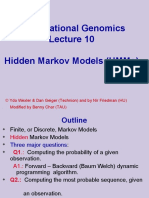 Computational Genomics Hidden Markov Models (HMMS)