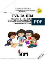 EIM 11 Q1 - Module2 Managing Organizational Communication For Teacher