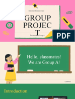 Pink Green and Yellow Illustration Project Education Presentation