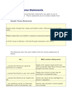 Sample Theme Statements