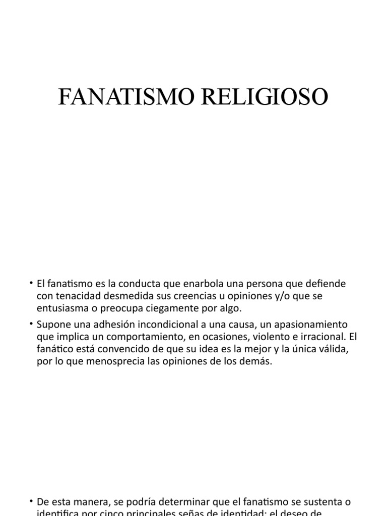Entendiendo el Fanatismo Religioso | PDF | Teorías filosóficas ...