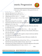 Arithmetic Progression Study Material Class 10 Maths