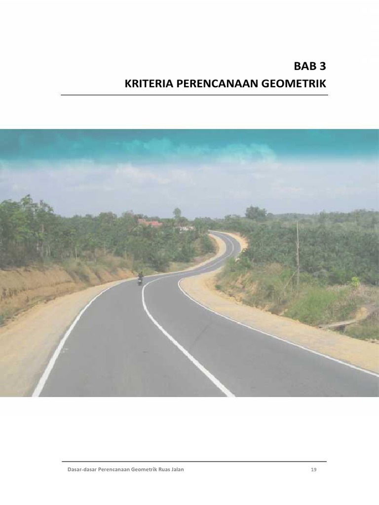Modul Dasar Dasar Perencanaan Geometrik Ruas Jalan Bab 1 3 Pdf