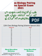 Class Biology Pairing Scheme Special Exam 2021