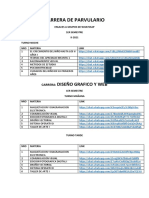 Links de Enlaces para Primeros de Las Carreras de - Parvulario-Diseño Grafico y Web-Redes y Sistemas