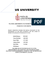 Indus University: Water Absorbing Pavements by Using Porous Concrete