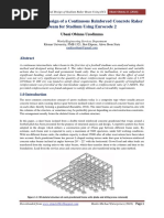 Analysis and Design of A Continuous Reinforced Concrete Raker Beam For Stad