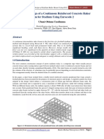 Analysis and Design of A Continuous Reinforced Concrete Raker Beam For Stad