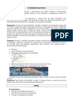 Atividades aquáticas para aprendizado de nados